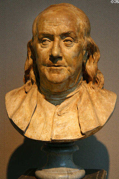 Bust of Benjamin Franklin (c1778) by Jean-Antoine Houdon at Toledo Museum of Art. Toledo, OH.