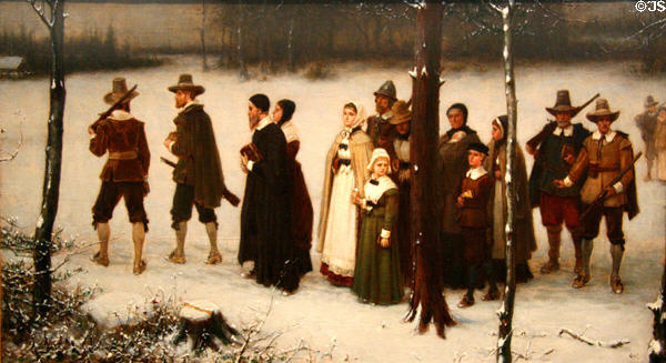 Early Puritans of New England Going to Worship painting (1872) by George Henry Boughton at Toledo Museum of Art. Toledo, OH.