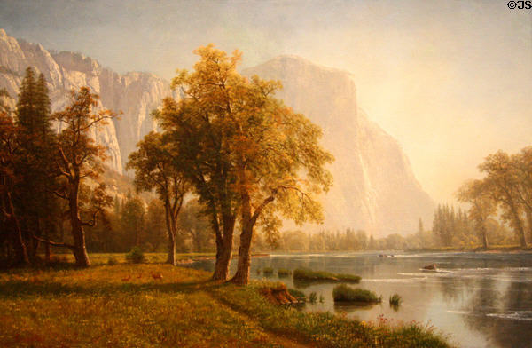 El Capitan, Yosemite Valley, CA landscape painting (1875) by Albert Bierstadt at Toledo Museum of Art. Toledo, OH.