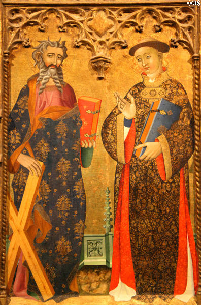 Central panel of Sts Andrew & Anthony of Pamiers altarpiece (1417-19) by Juan de Seville of Castile at Toledo Museum of Art. Toledo, OH.