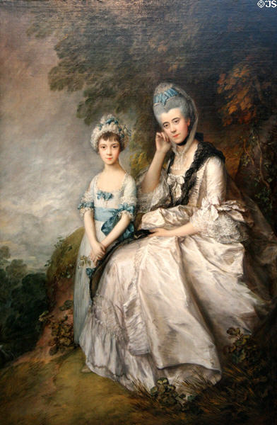 Countess of Sussex & her Daughter painting (1771) by Thomas Gainsborough at Toledo Museum of Art. Toledo, OH.