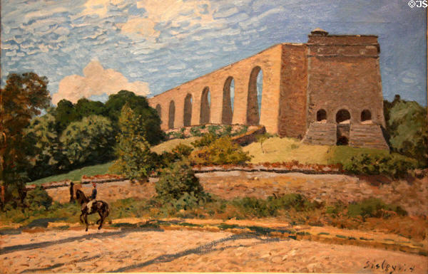 Aqueduct at Marly painting (1874) by Alfred Sisley at Toledo Museum of Art. Toledo, OH.