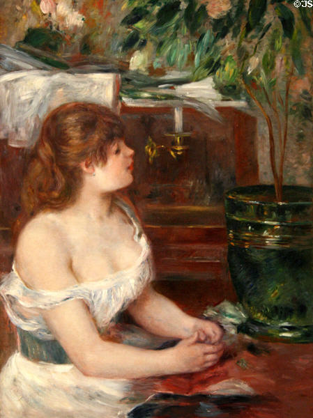Green Jardinière painting (1882) by Pierre-Auguste Renoir at Toledo Museum of Art. Toledo, OH.