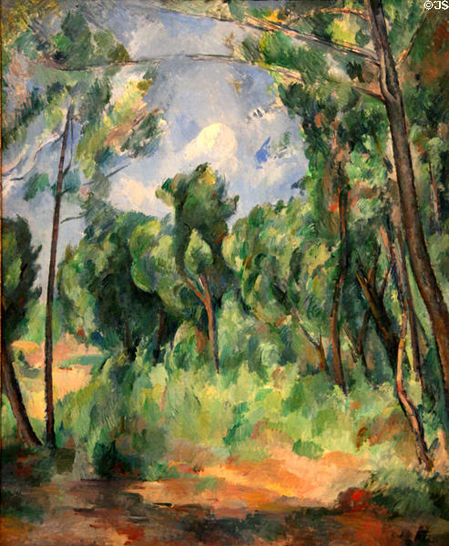 The Glade landscape painting (1890) by Paul Cézanne at Toledo Museum of Art. Toledo, OH.