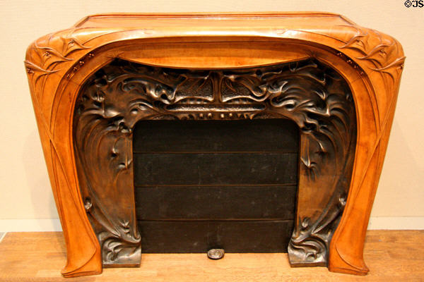 French Art Nouveau fireplace (1902-3) by Hector Guimard at Toledo Museum of Art. Toledo, OH.