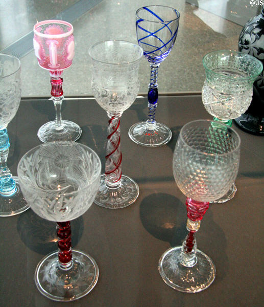 Glass goblets (1931-5) by A. Douglas Nash of Libbey Glass Co. at Toledo Glass Pavilion. Toledo, OH.