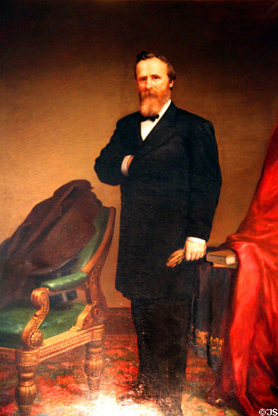 Portrait of President Rutherford Birchard Hayes (1822-93) at Spiegel Grove Home. Fremont, OH.