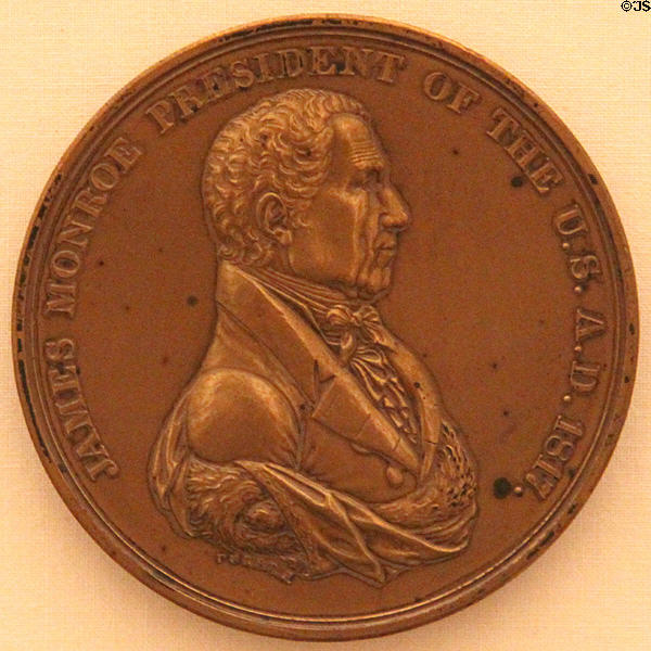 James Monroe (1817-1825) medal (at Hayes Presidential Center). Fremont, OH.