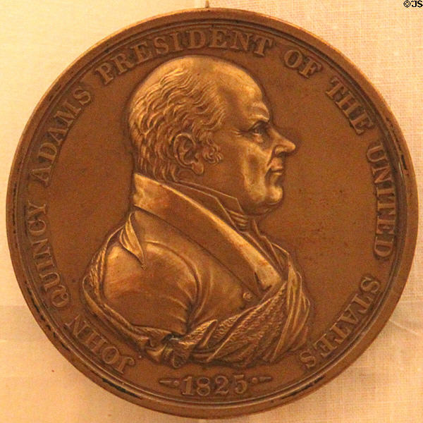 John Quincy Adams (1825-1829) medal (at Hayes Presidential Center). Fremont, OH.