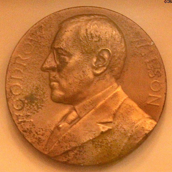 Woodrow Wilson (1913-1921) medal (at Hayes Presidential Center). Fremont, OH.