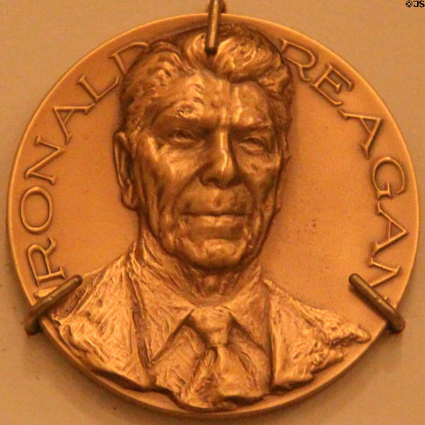 Ronald Wilson Reagan (1981-1989) medal (at Hayes Presidential Center). Fremont, OH.