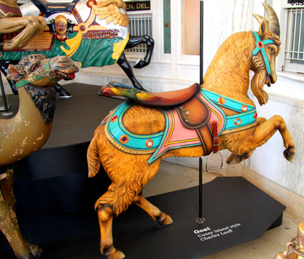 Coney Island style carousel Goat by Charles Looff at Merry-Go-Round Museum. Sandusky, OH.