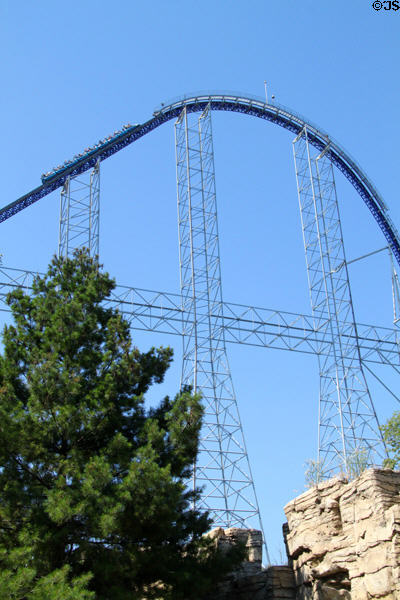 Millennium Force, 310-foot-tall steel screamer, roller coasters at Cedar Point. Sandusky, OH.