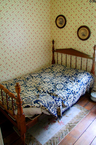Bed where Edison was born at Edison Birthplace Museum. Milan, OH.