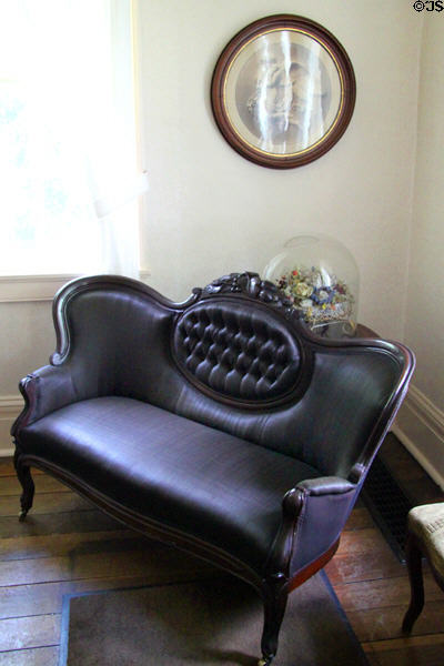 Settee in living room at Edison Birthplace Museum. Milan, OH.
