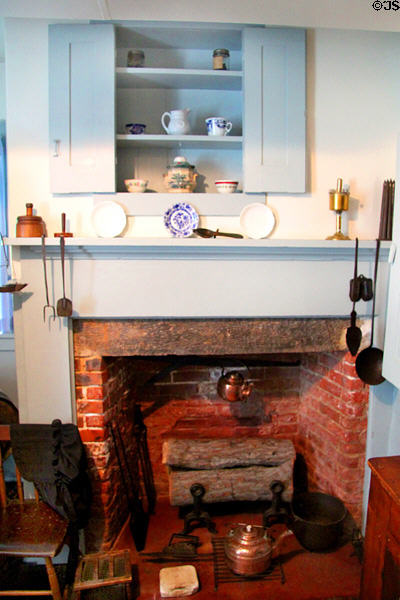 Kitchen fireplace at Edison Birthplace Museum. Milan, OH.