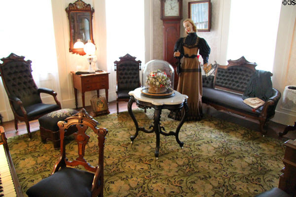 Parlor in Sayles House at Milan Historical Museum. Milan, OH.