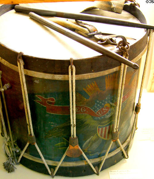 Union Drum from Civil War at Milan Historical Museum. Milan, OH.
