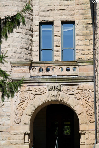 Romanesque portal of Peters Hall at Oberlin College. Oberlin, OH.