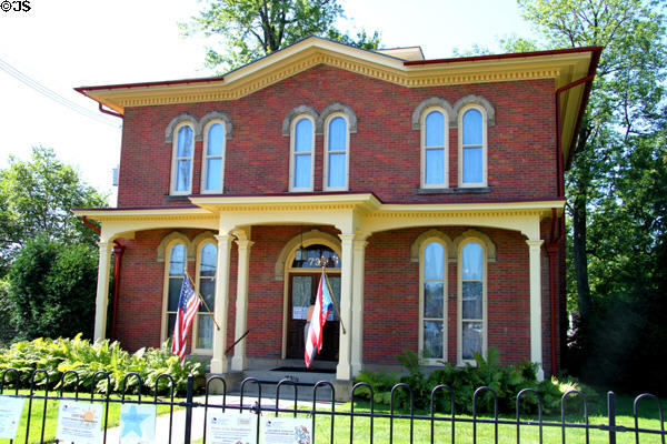Monroe Home (1866) of Civil War General Giles W. Shurtleff, leader of Ohio's first African-American Civil War regiment, & then of abolitionist James Monroe, friend of Frederick Douglass. Oberlin, OH. Style: Italianate.
