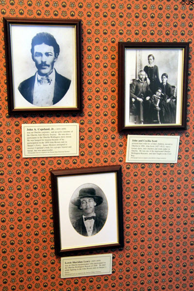 Photos of black abolitionists in Monroe House at Oberlin Heritage Center. Oberlin, OH.