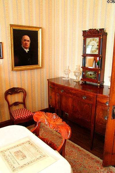 Dining room of Monroe House at Oberlin Heritage Center. Oberlin, OH.