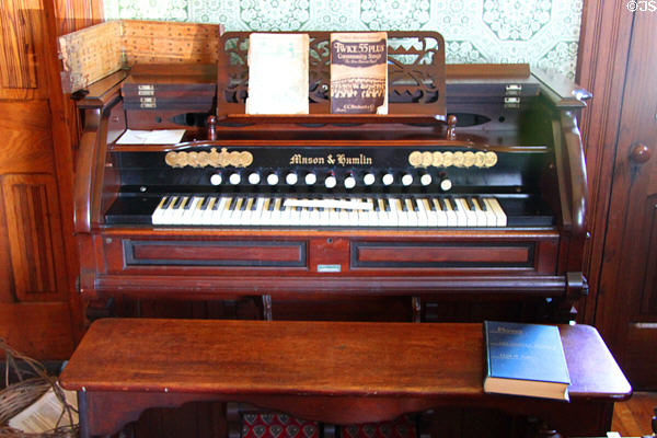 Mason & Hamlin organ in Jewett House at Oberlin Heritage Center. Oberlin, OH.
