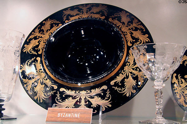 Byzantine glass (1920s-30s) at Tiffin Glass Museum. Tiffin, OH.