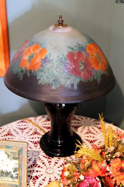 Painted glass lamp (1925-28) at Tiffin Glass Museum. Tiffin, OH.