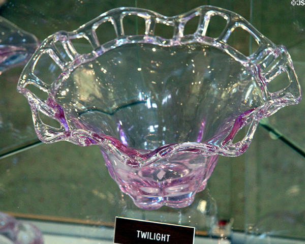 Twilight glass (1951-80) at Tiffin Glass Museum. Tiffin, OH.