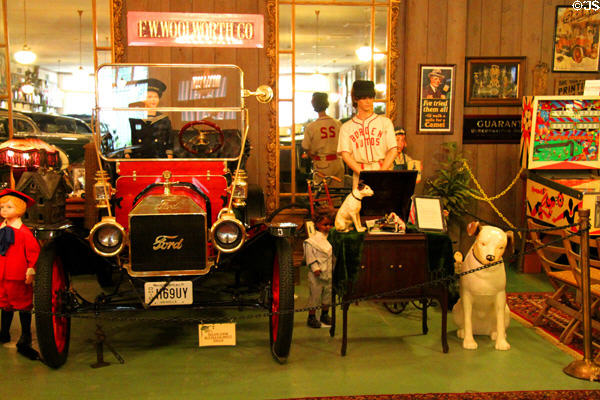 Variety of collectables on display at Canton Classic Car Museum. Canton, OH.
