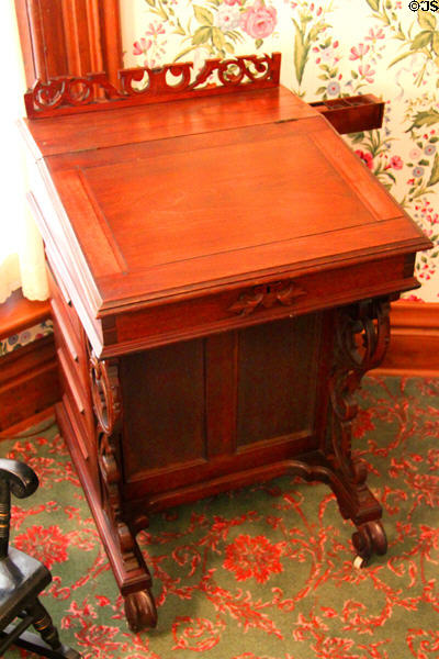 Davenport desk belonging to President & Mrs. McKinley's young daughter, Katherine at Ida Saxton McKinley Historic House. Canton, OH.