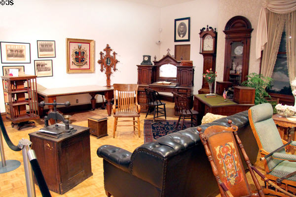 Objects from McKinley's law office (late 1860s 1880s) at McKinley Presidential Museum & Library. Canton, OH.