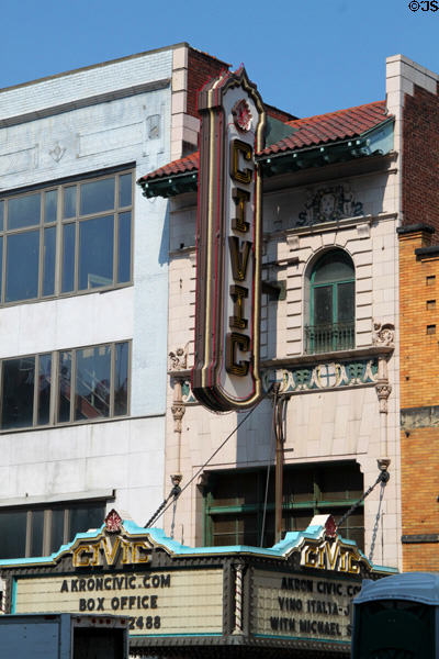 Akron Civic Theatre (1929) (182 S. Main St.) formerly Loews Theater. Akron, OH. Architect: John Eberson.