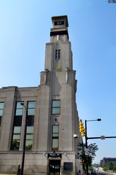 Akron Beacon Journal building (1930) (44 E. Exchange St.). Akron, OH. Style: Art Deco. Architect: Howell & Thomas.