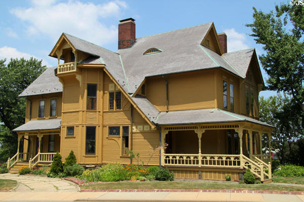 Eastern Stick style house (late 19thC) (E. Market St.). Akron, OH.