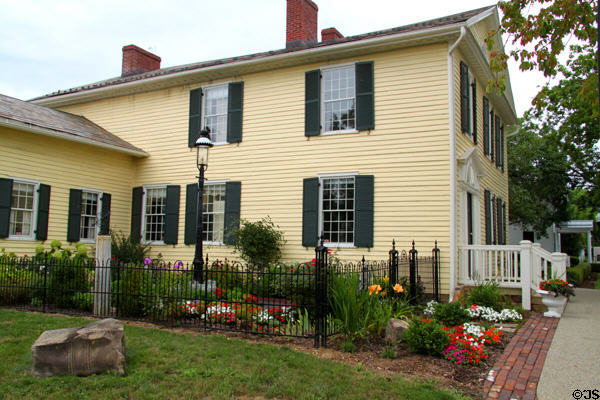 Sherwood-Davidson House (1825) with gardens. Newark, OH.