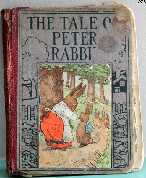 Tale of Peter Rabbit book at Sherwood-Davidson House. Newark, OH.