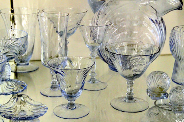 Moonlight glassware (1936-56) at National Museum of Cambridge Glass. Cambridge, OH.