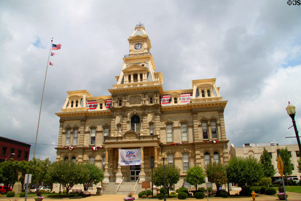 Muskingum County Courthouse (1874). Zanesville, OH. Architect: H.E. Myer & T.B. Townsend. On National Register.