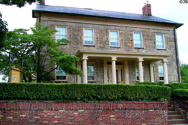 The Stone Academy (1809) (115 Jefferson St.) museum of Pioneer and Historical Society of Muskingum County. Zanesville, OH.
