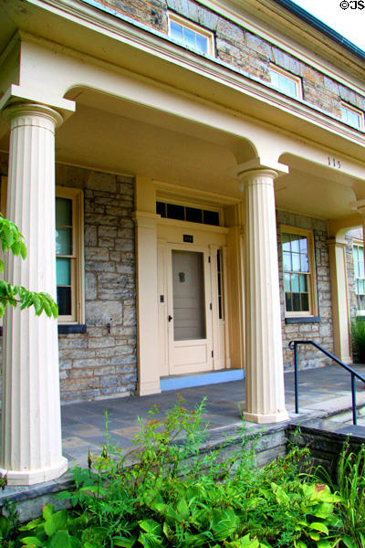 Porch of The Stone Academy Museum. Zanesville, OH.