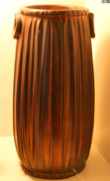 Vase by S.A. Weller Pottery Co. at Mathews House Museum. Zanesville, OH.
