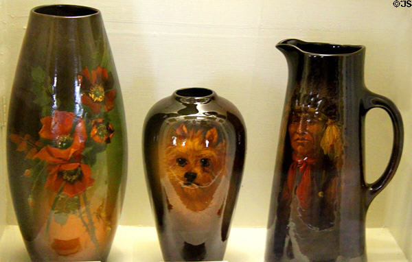 Louwelsa vases (1895-1918) at Mathews House Museum. Zanesville, OH.