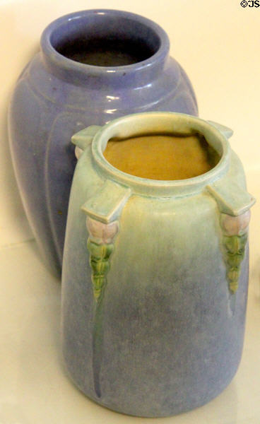 Topeo vase (1934) by Roseville Pottery Co. at Mathews House Museum. Zanesville, OH.