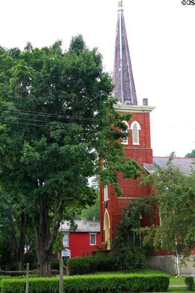 Putnam Presbyterian Church (1835) (467 Woodlawn Ave.) visited by Harriet Beecher Stowe (1837) & Frederick Douglas. Zanesville, OH.