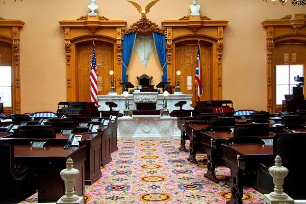 Senate chamber at Ohio State Capitol. Columbus, OH.