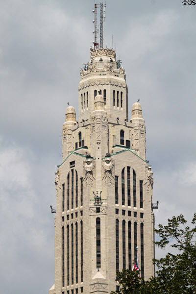 Spire of LeVeque Tower. Columbus, OH.