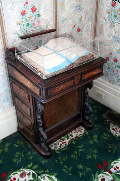 Davenport desk in parlor at Kelton House Museum. Columbus, OH.