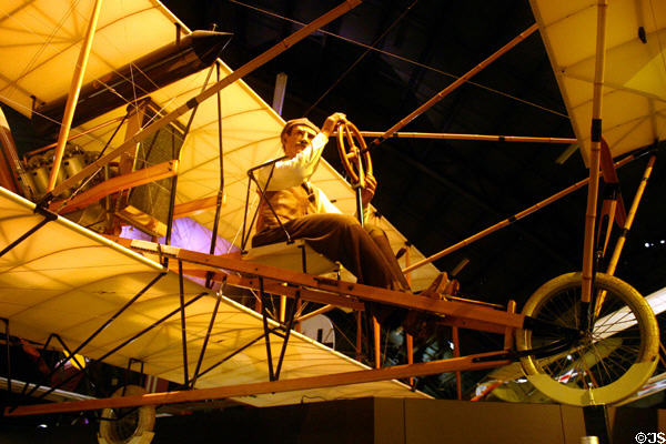 Curtiss Model D pusher biplane detail at National Museum of USAF. Dayton, OH.